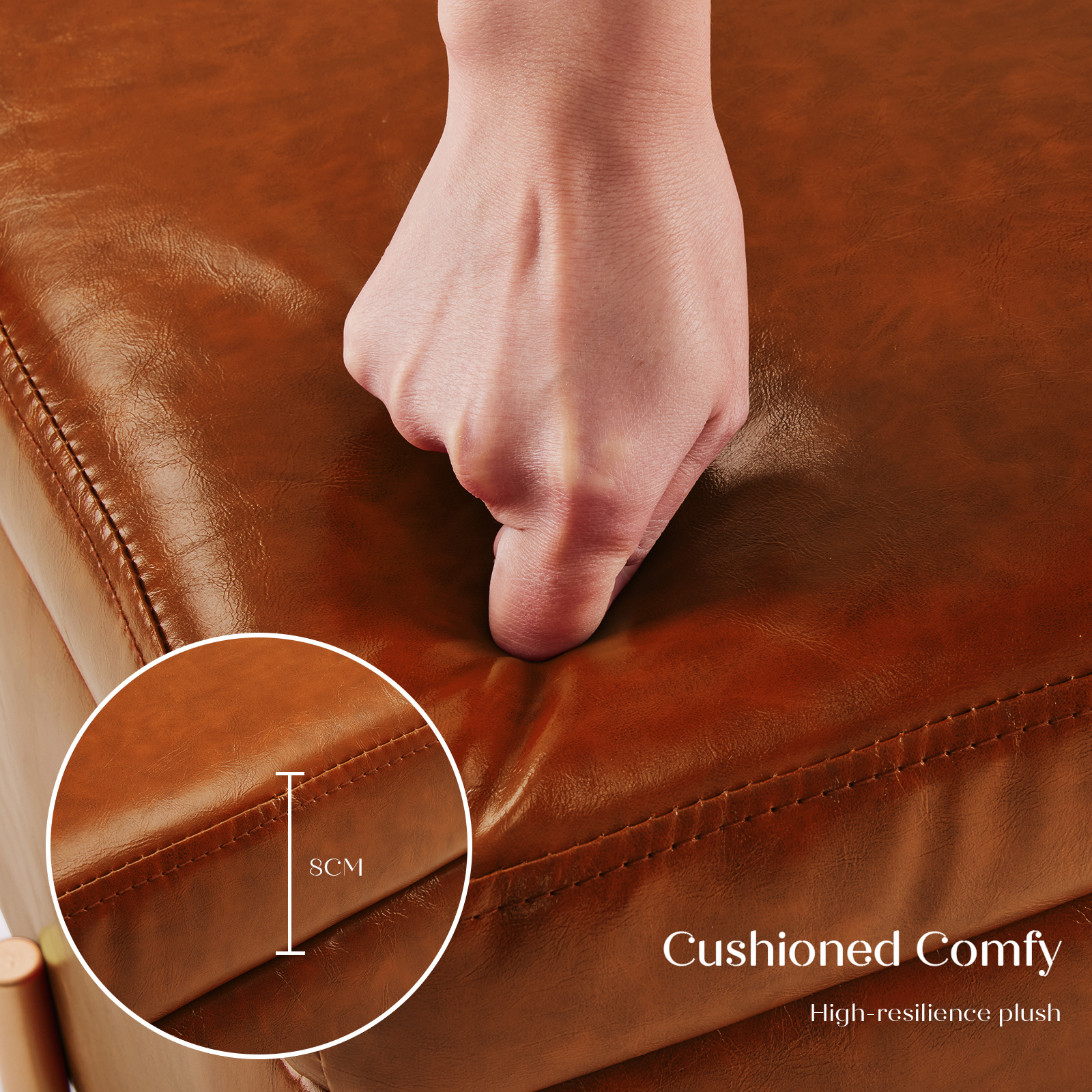 Storage Ottoman Cube Seat Blanket Chest Couch Tuffet Foot Stool PU Leather VAR - Picture 43 of 180