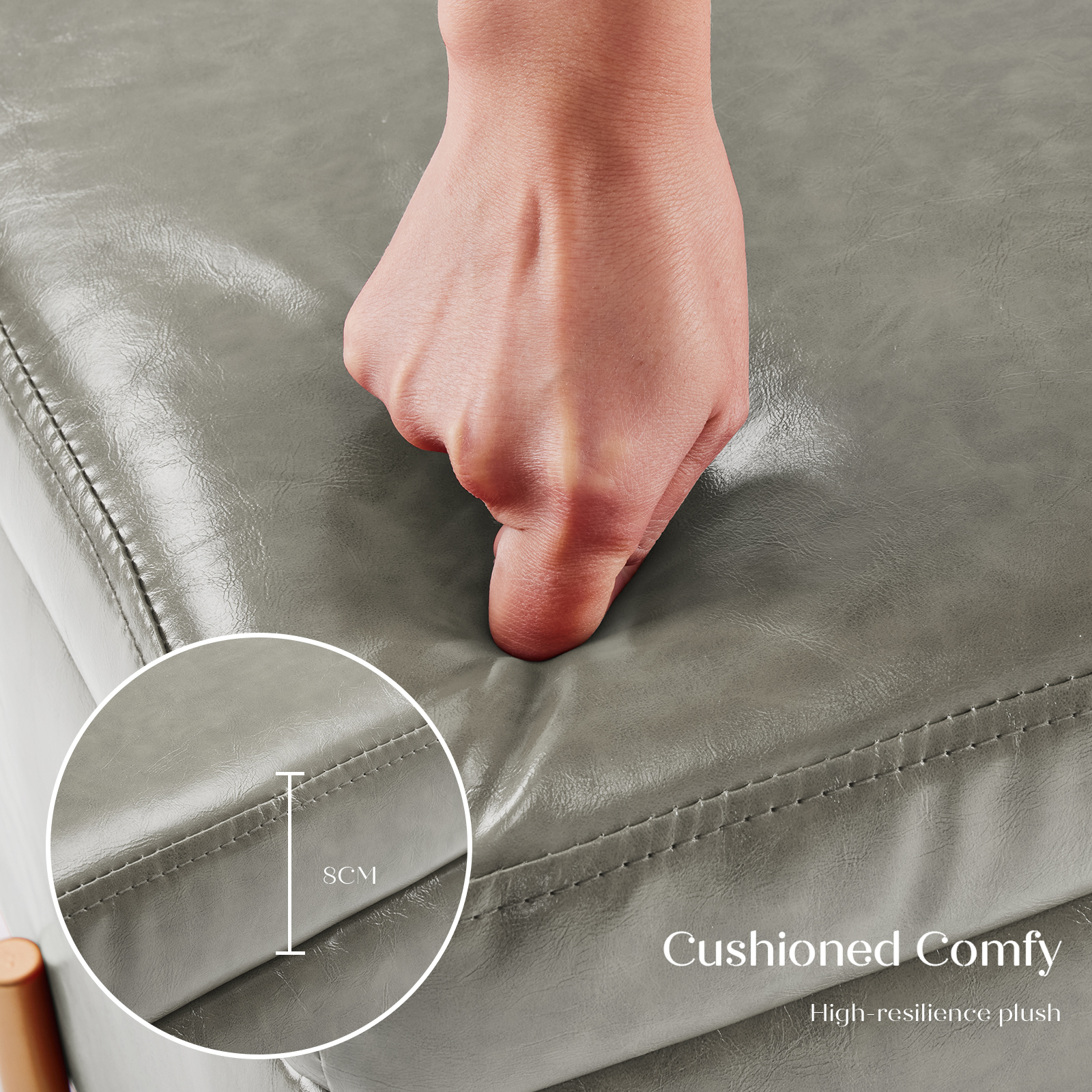 Storage Ottoman Cube Seat Blanket Chest Couch Tuffet Foot Stool PU Leather VAR - Picture 127 of 180