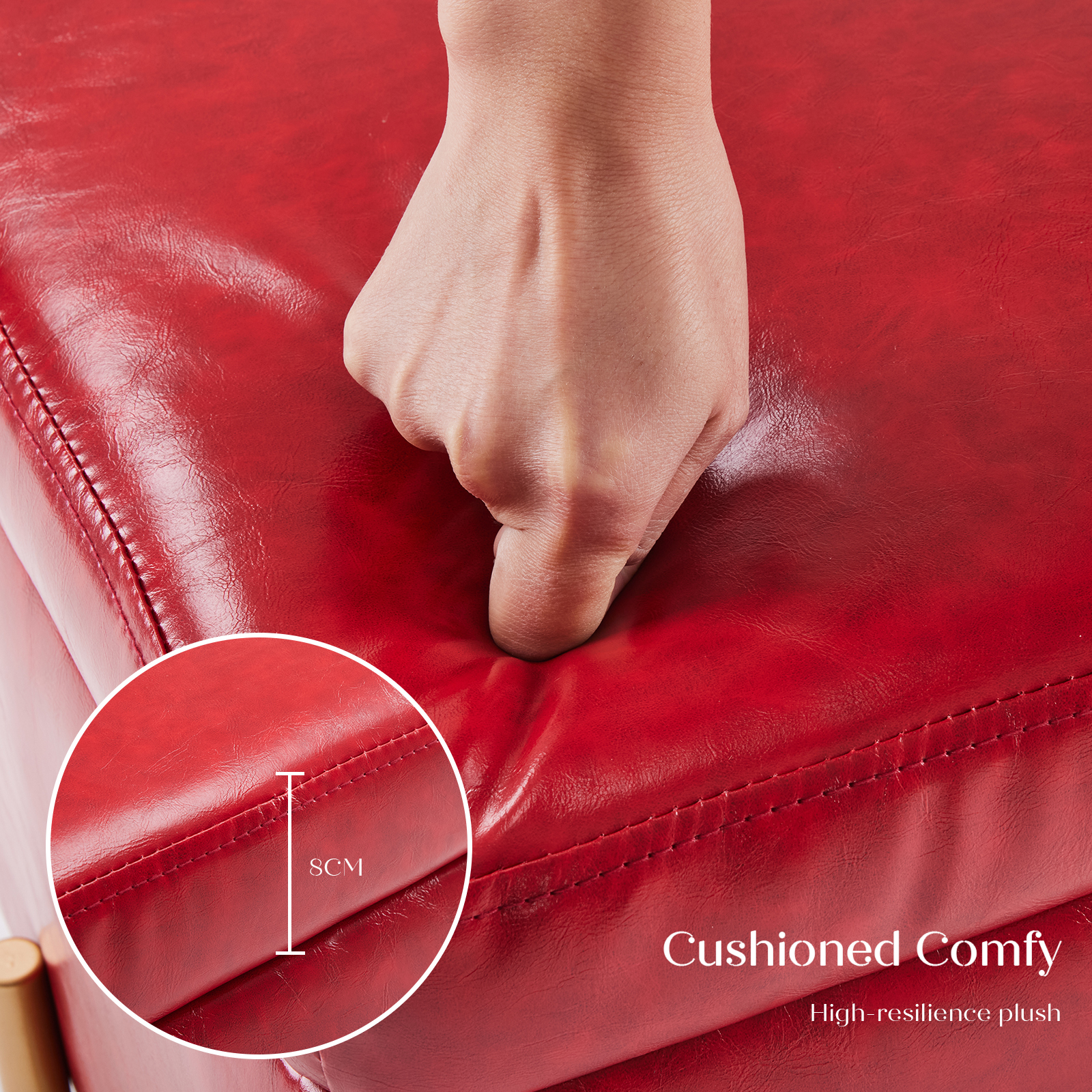 Storage Ottoman Cube Seat Blanket Chest Couch Tuffet Foot Stool PU Leather VAR - Picture 175 of 180