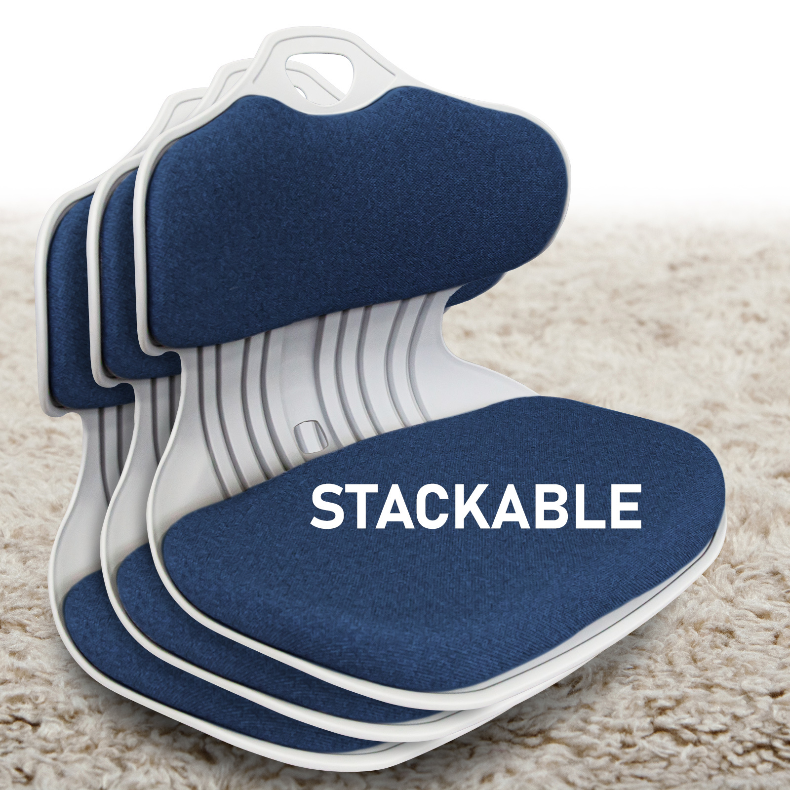 Slender Chair Posture Correction Seat Floor Lounge Padded Stackable Portable - Picture 16 of 153