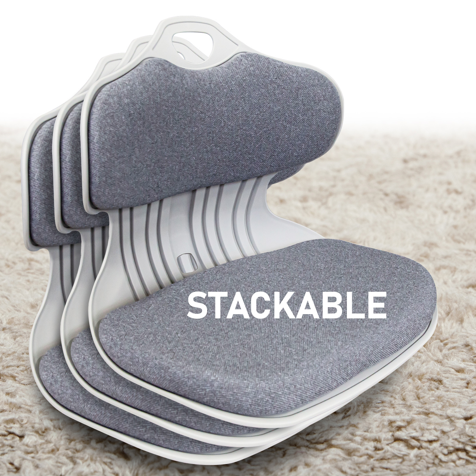 Slender Chair Posture Correction Seat Floor Lounge Padded Stackable Portable - Picture 88 of 153