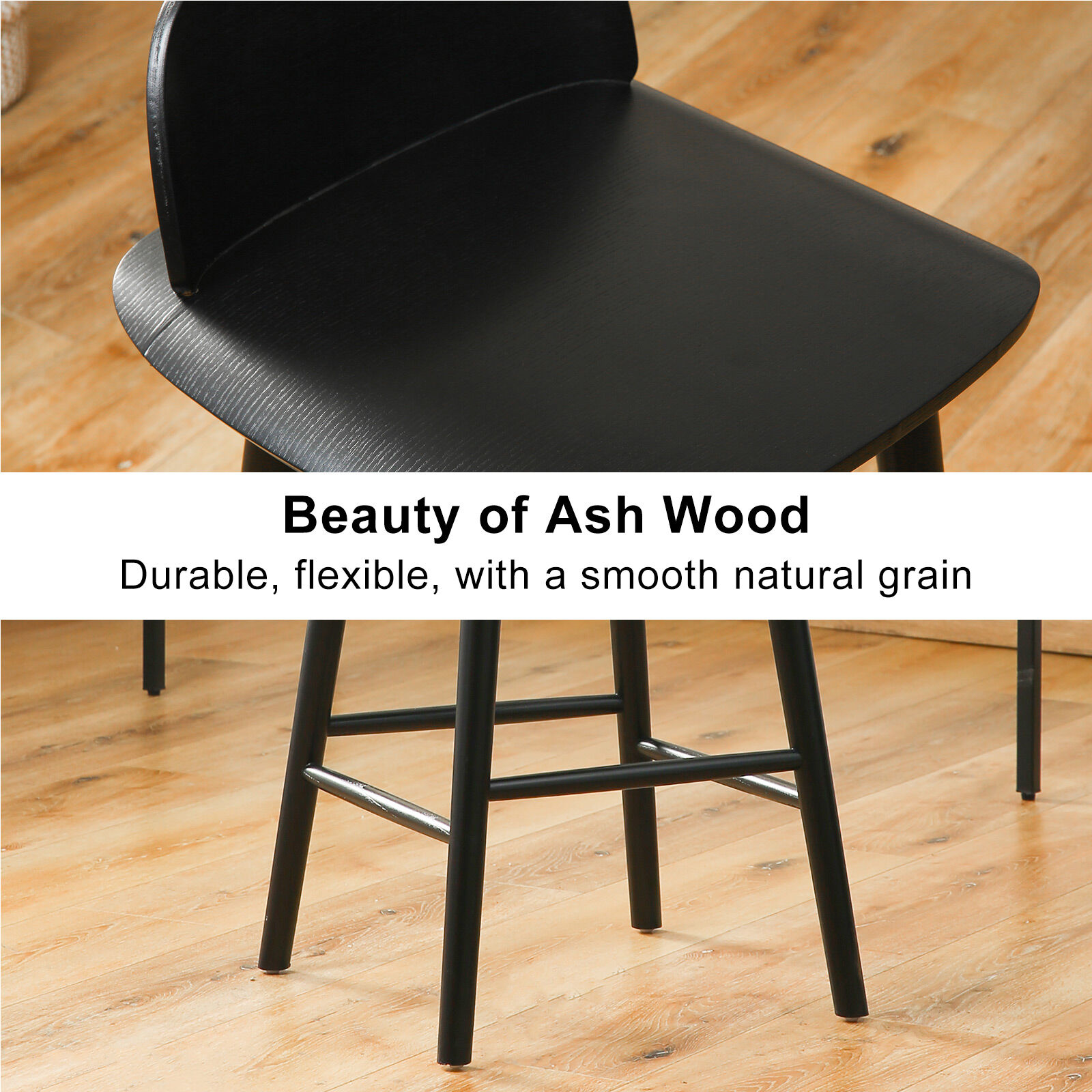 2X 4X Natural Wood Bar Stools 65cm - Kitchen Counter Barstool Scandinavian Chair - Picture 66 of 101