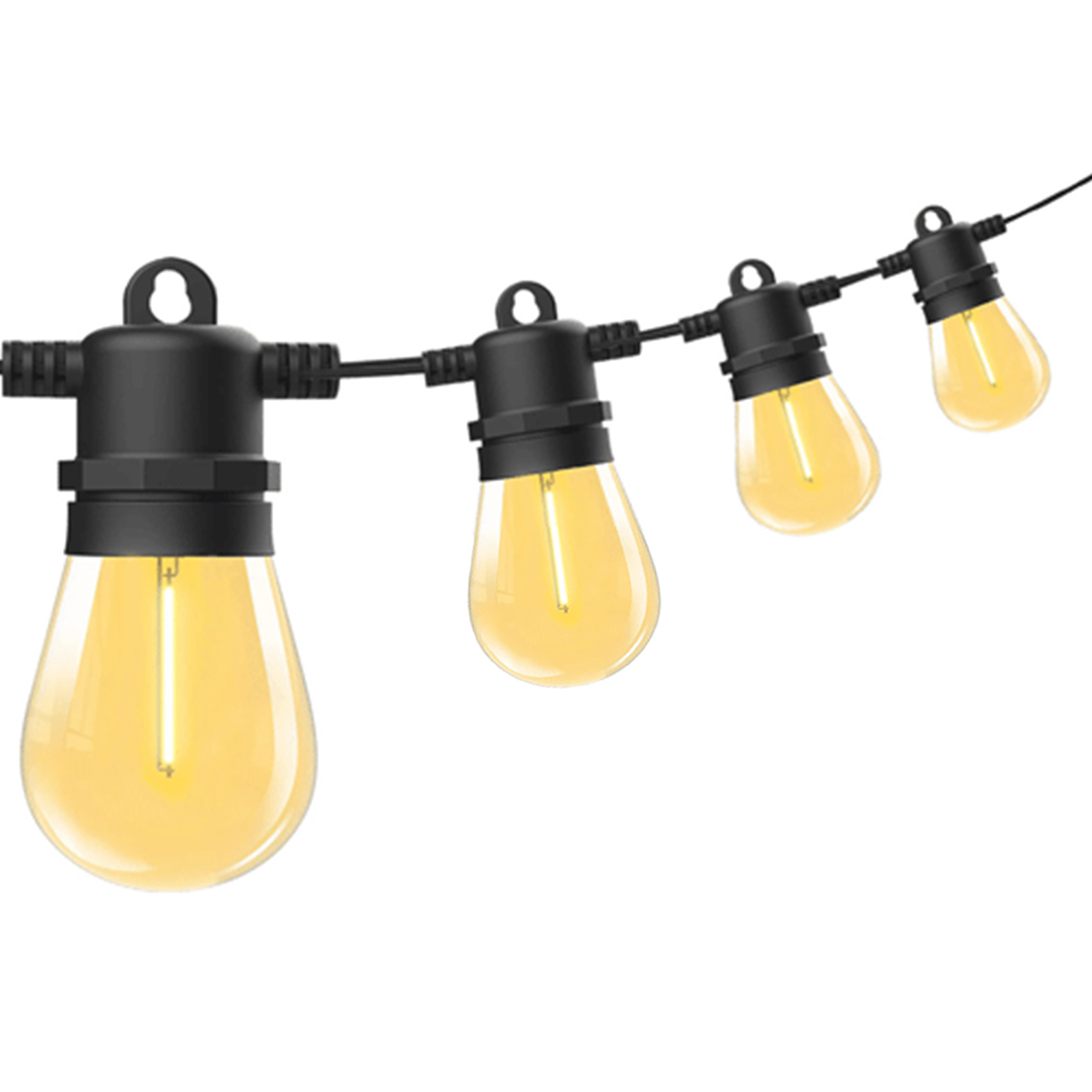 Yellow outdoor string shop lights